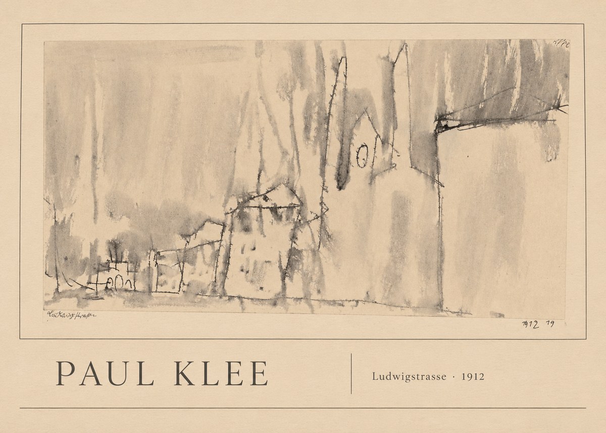 Paul Klee Ludwigstrasse No1 - Poster