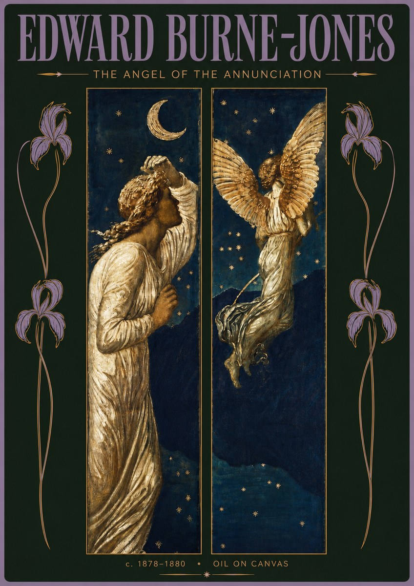Edward Burne-Jones The Angel of the Annunciation No4 - Poster