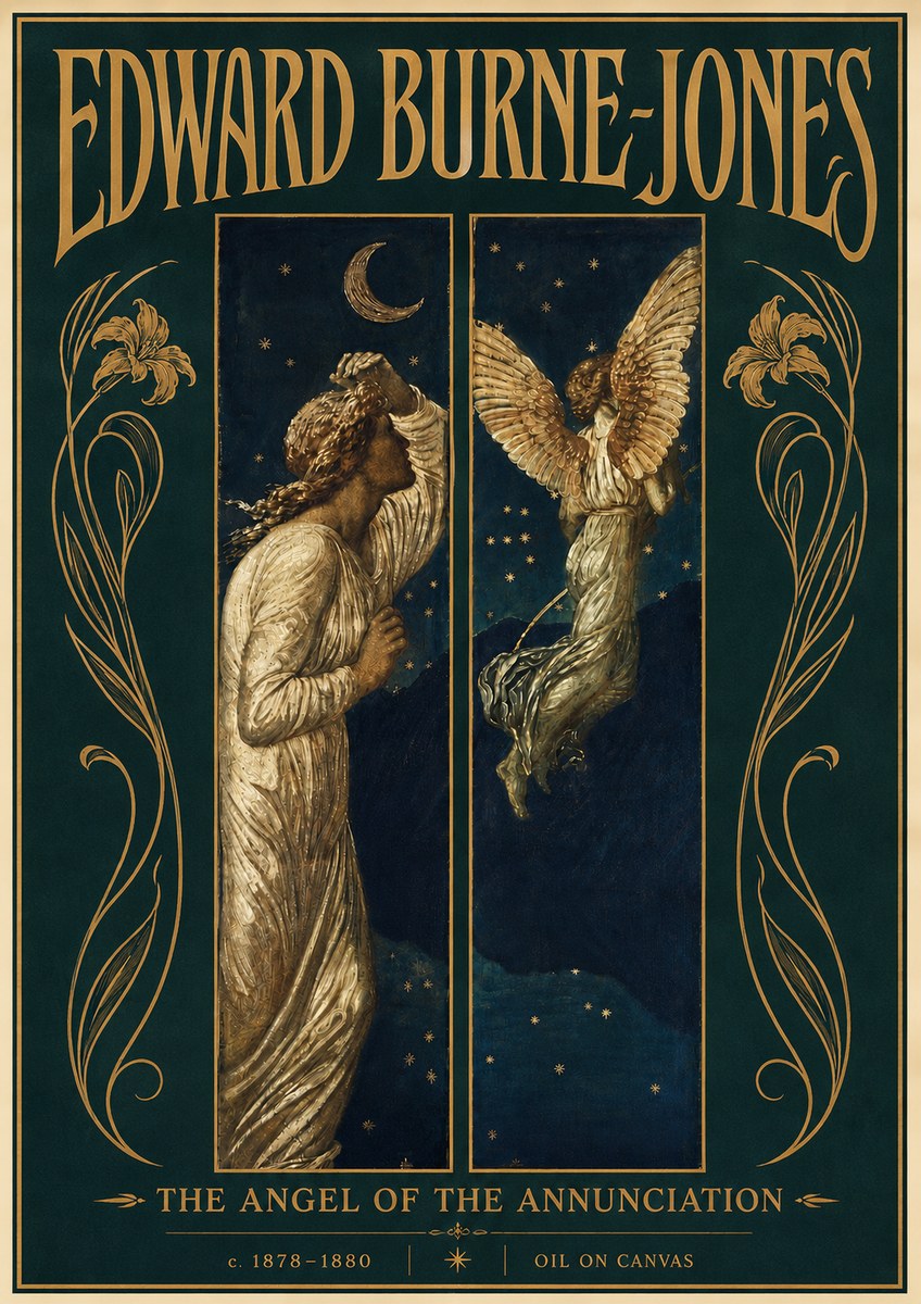 Edward Burne-Jones The Angel of the Annunciation No6 - Poster