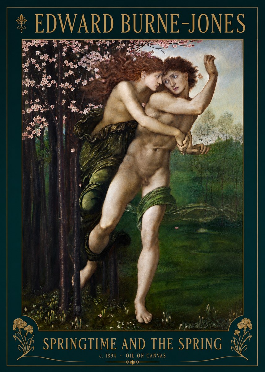 Edward Burne-Jones Springtime and the Spring No2 - Poster