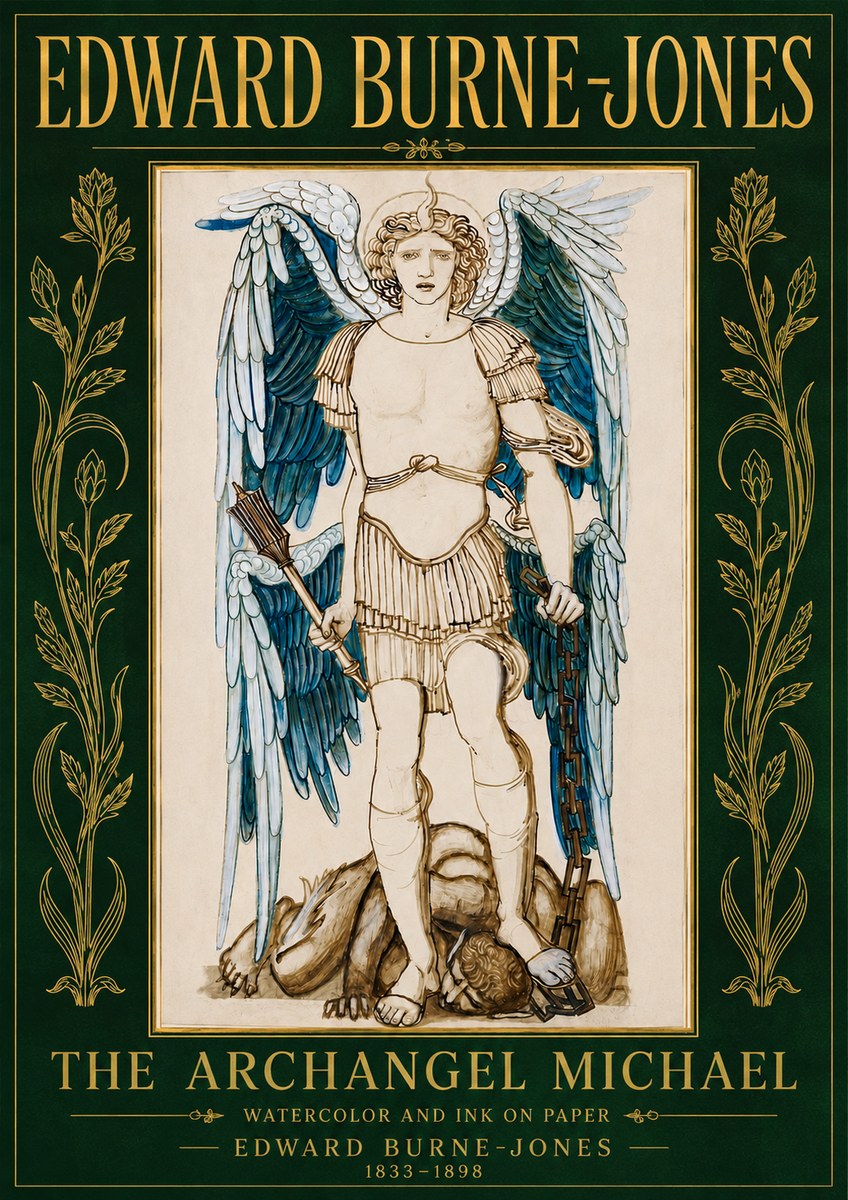 Edward Burne-Jones The Archangel Michael No4 - Poster