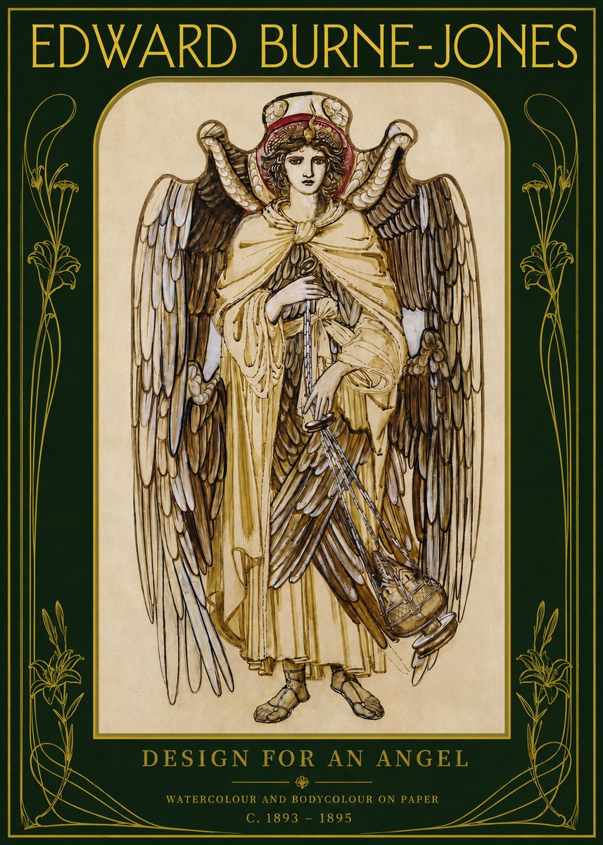 Edward Burne-Jones Design for an Angel No2 - Poster