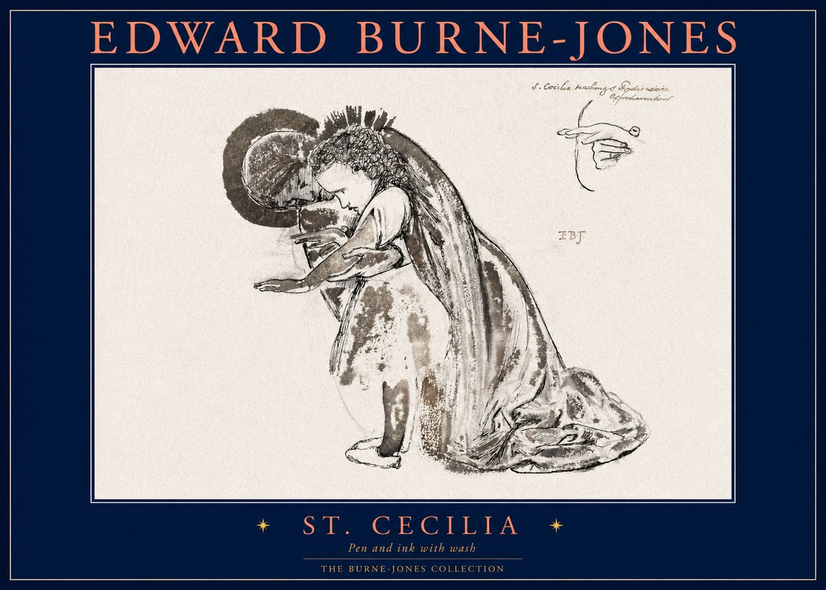 Edward Burne-Jones St. Cecilia No2 - Poster