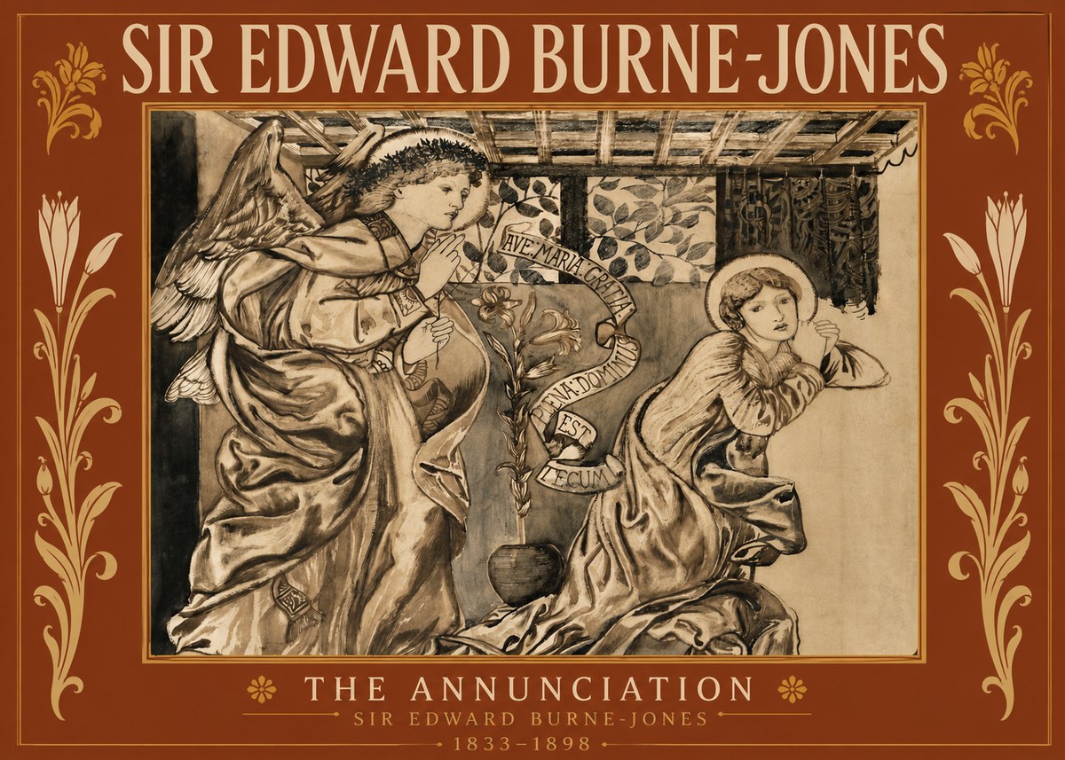 Edward Burne-Jones The Annunciation II No5 - Poster