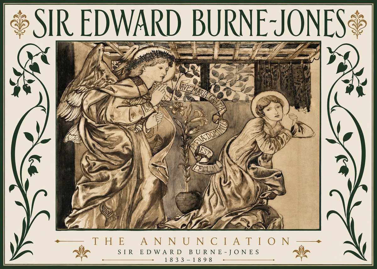 Edward Burne-Jones The Annunciation II No6 - Poster