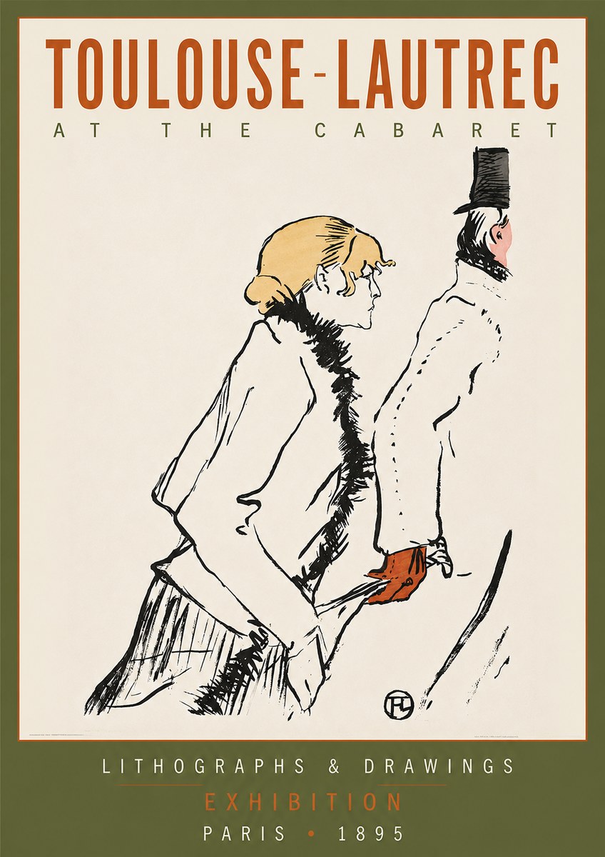 Toulouse-Lautrec At the Cabaret No2 - Poster