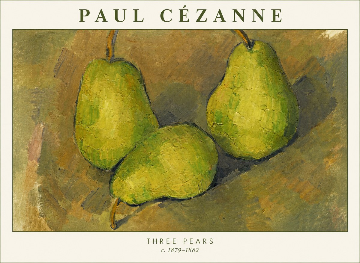 Paul Cézanne Three Pears No1 - Poster