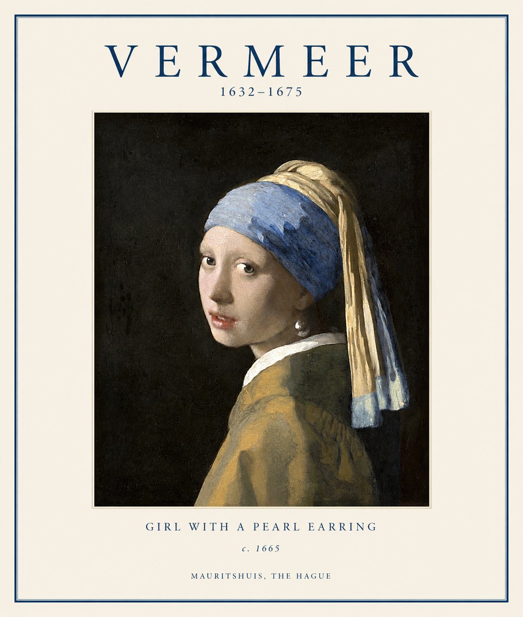 Vermeer Girl with a Pearl Earring II No1 - Poster