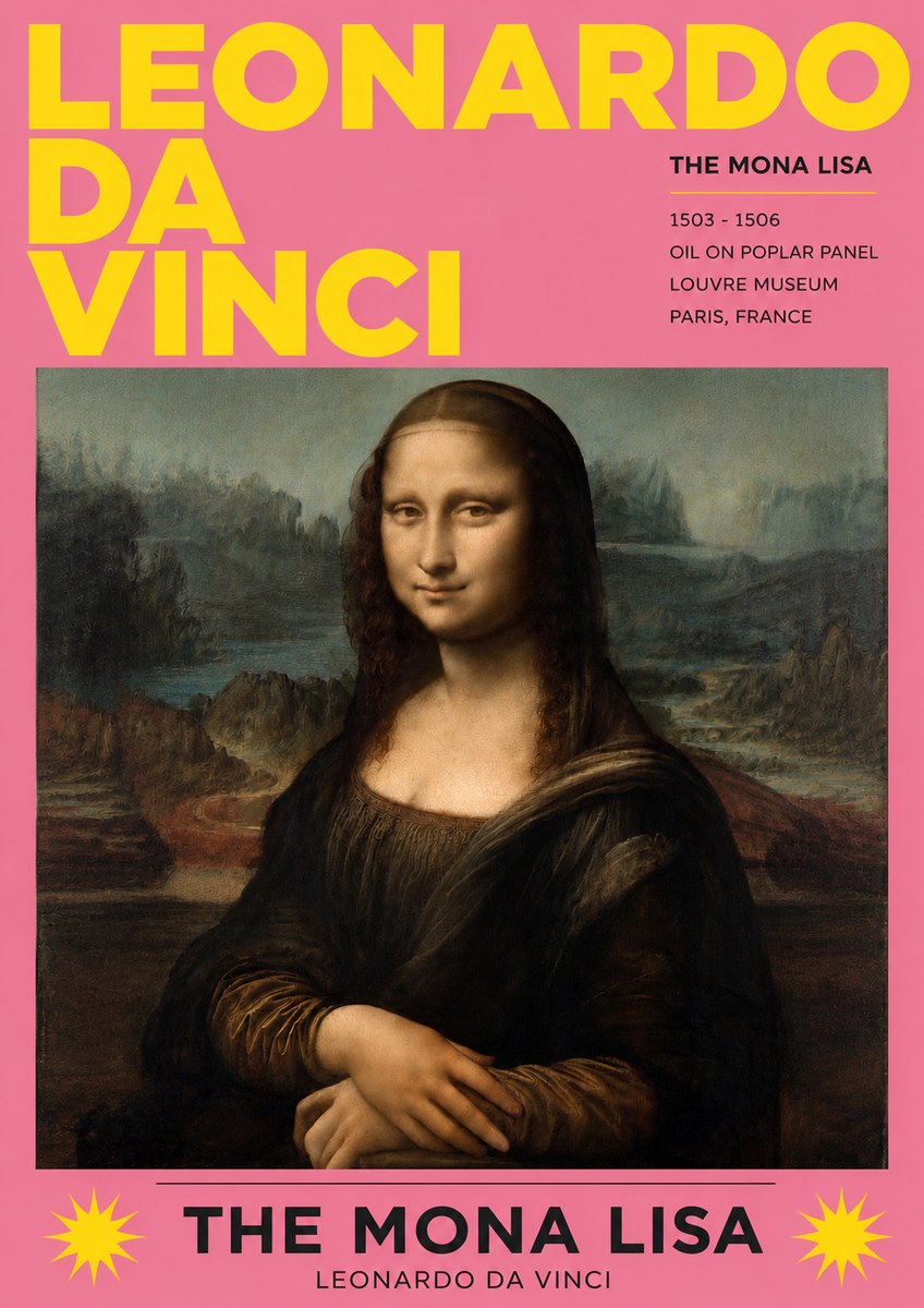Leonardo da Vinci The Mona Lisa No3 - Poster