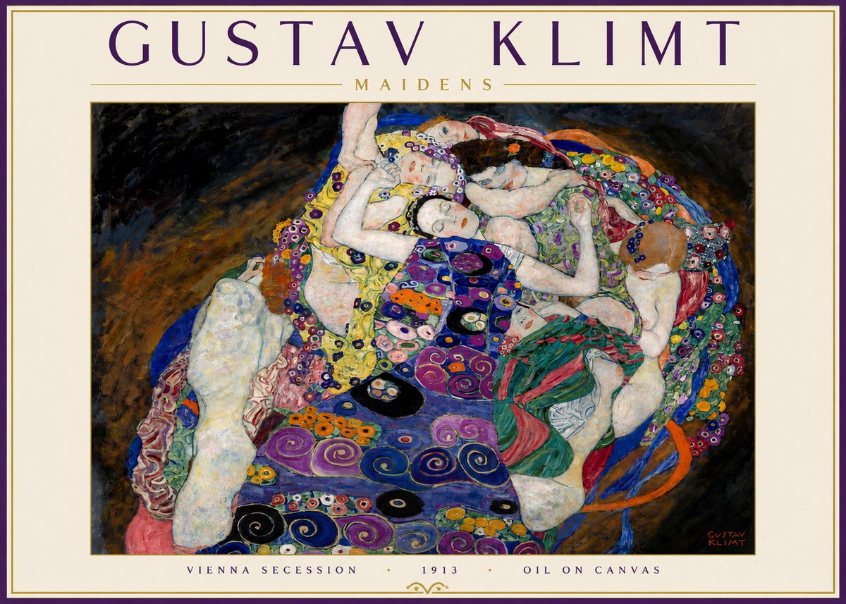 Klimt Maidens No5 - Poster