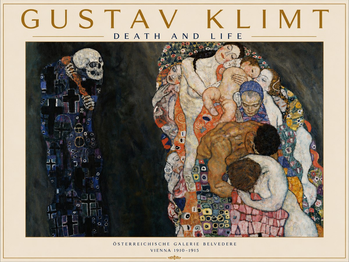 Klimt Death and Life No4 - Poster