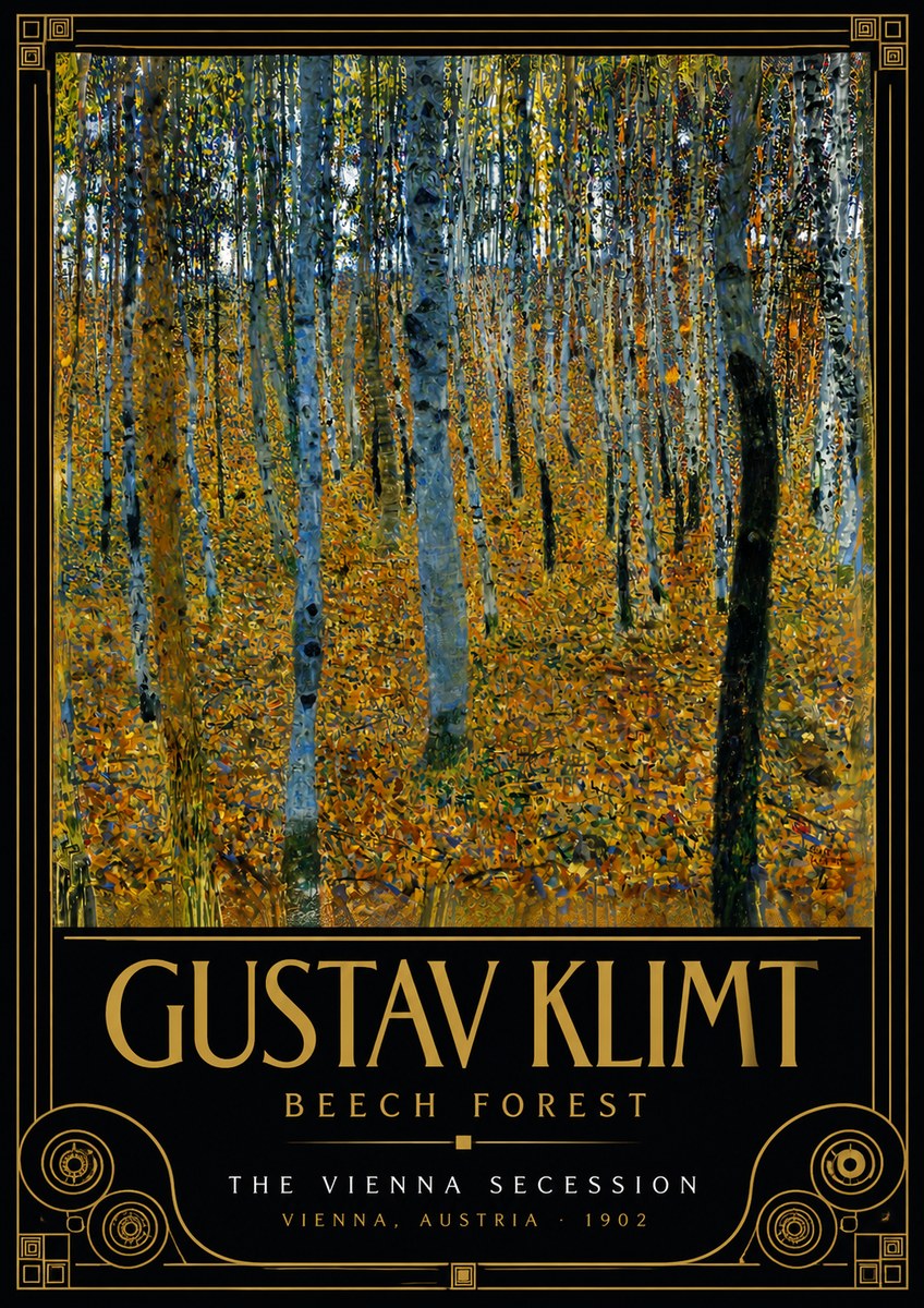 Klimt Beech Forest No5 - Poster