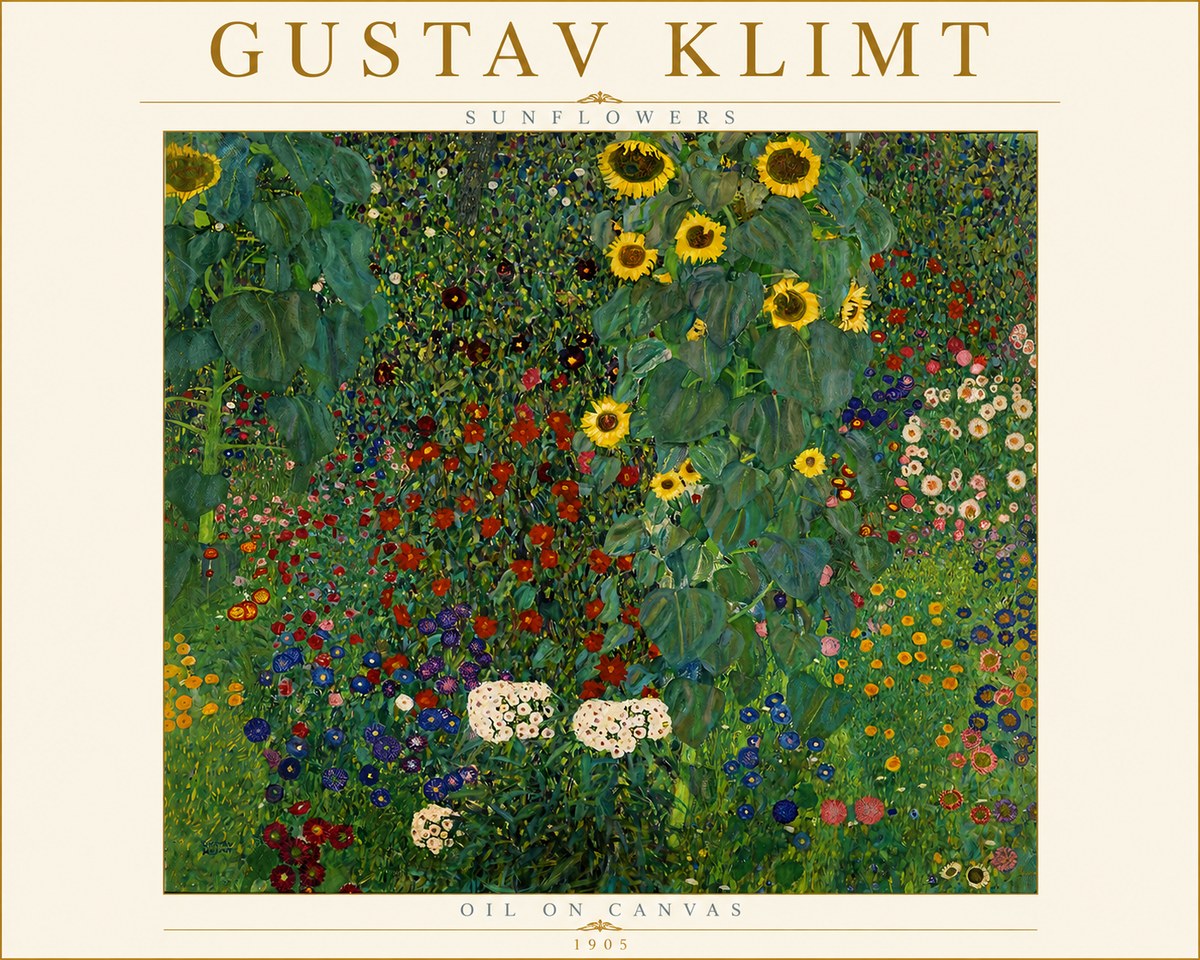 Klimt Sunflowers No6 - Poster