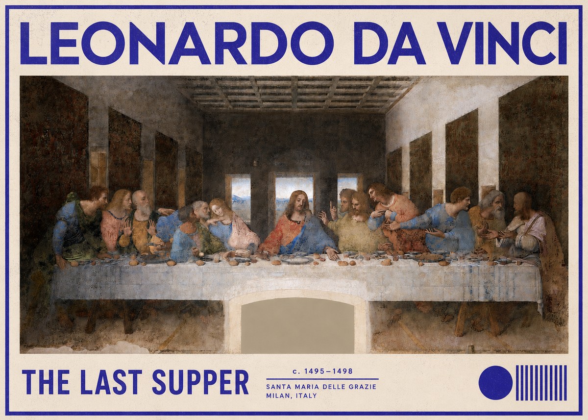 Leonardo da Vinci The Last Supper No2 - Poster