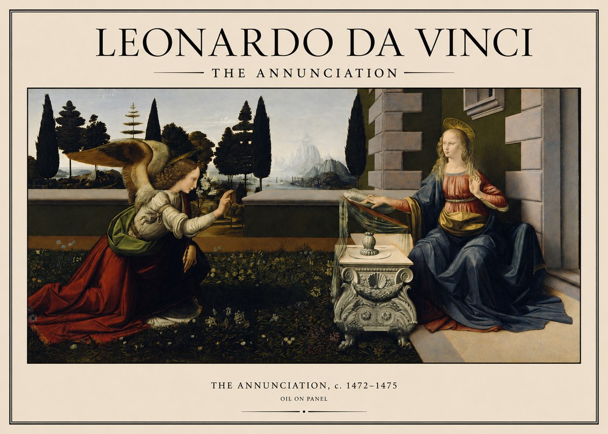 Leonardo da Vinci The Annunciation No1 - Poster