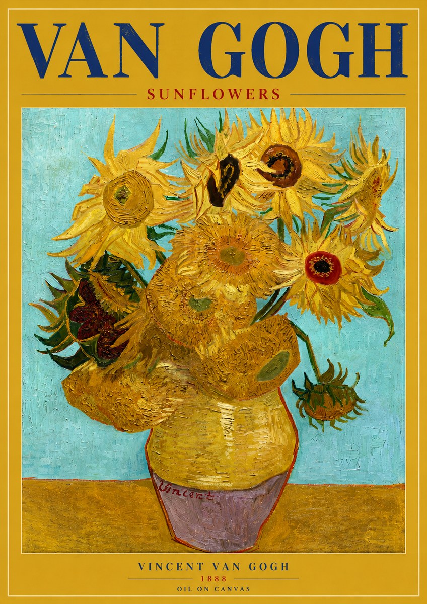 Van Gogh Sunflowers I No6 - Poster