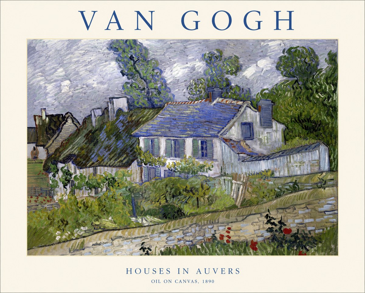 Van Gogh Houses in Auvers No1 - Poster
