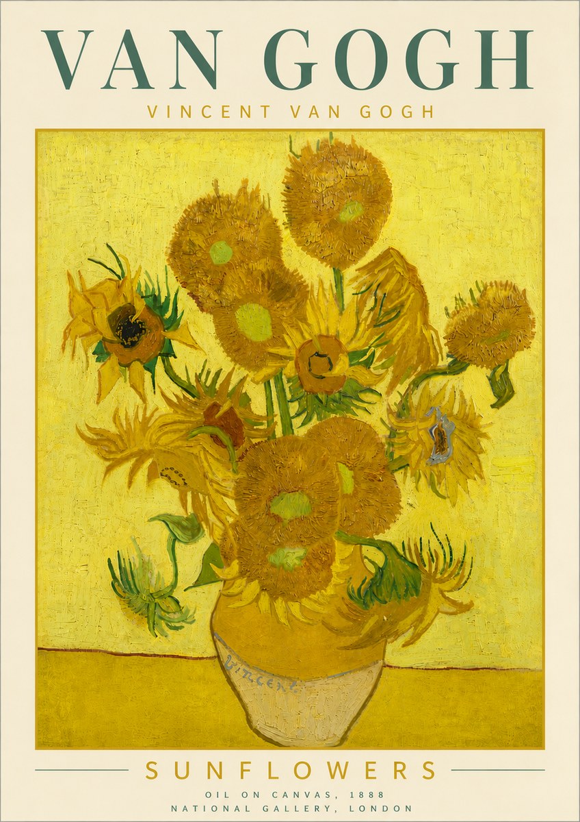 Van Gogh Sunflowers III No6 - Poster