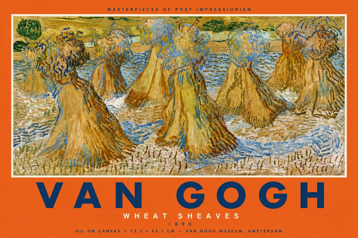 Van Gogh Wheat Sheaves No5 - Poster
