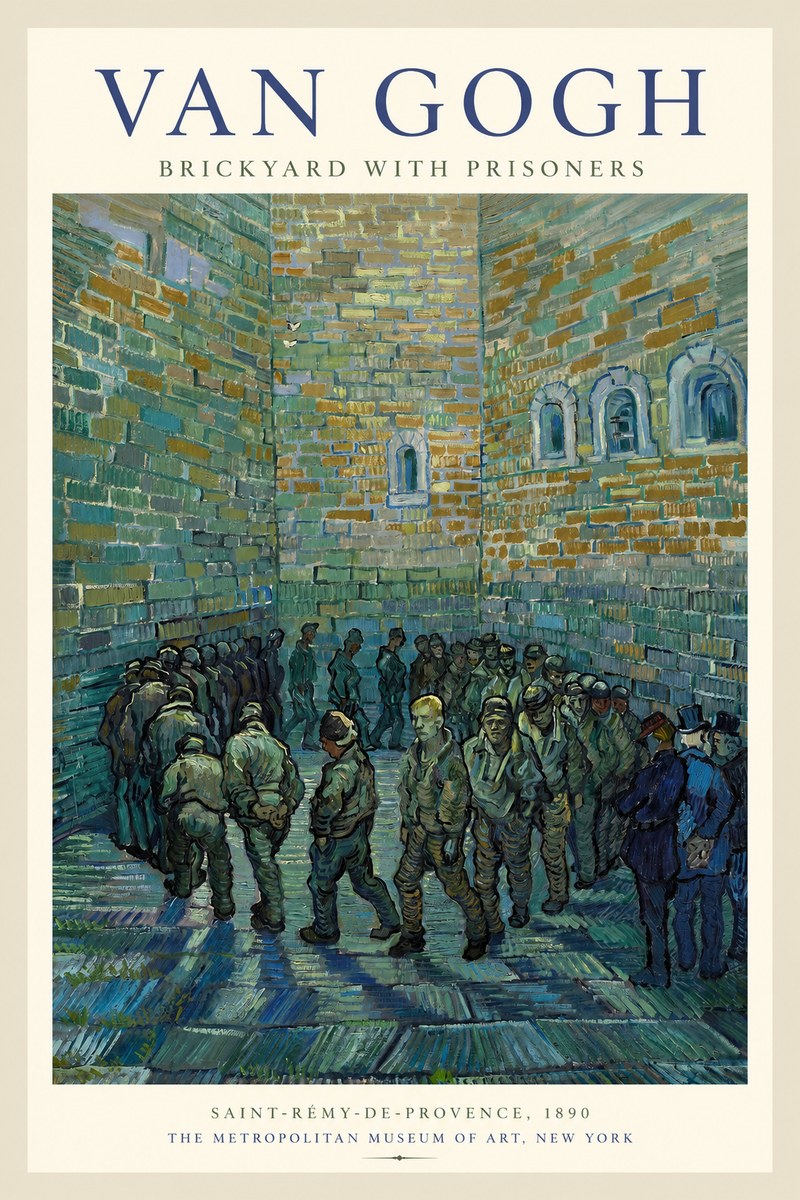 Van Gogh Brickyard with Prisoners No1 - Poster
