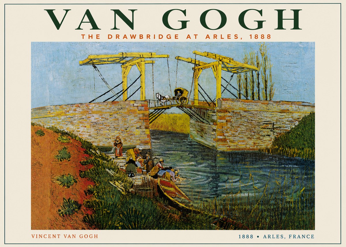Van Gogh The Drawbridge at Arles III No4 - Poster