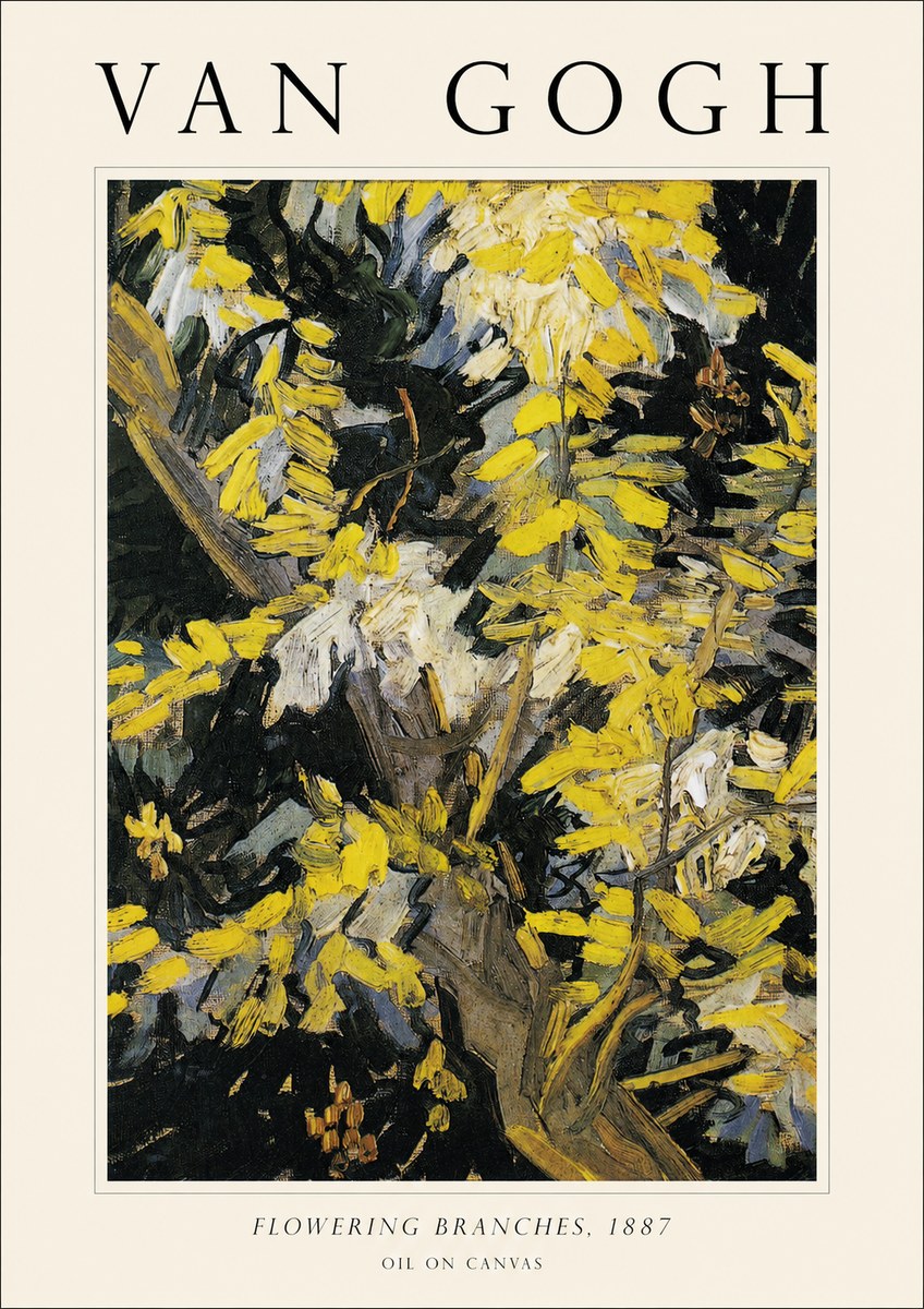 Van Gogh Flowering Branches, 1887 No1 - Poster