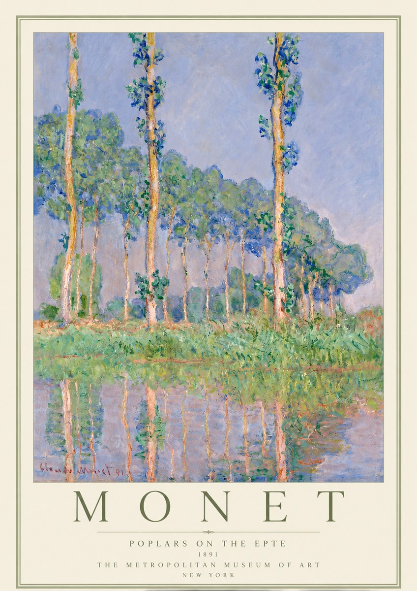 Monet Poplars on the Epte No2 - Poster