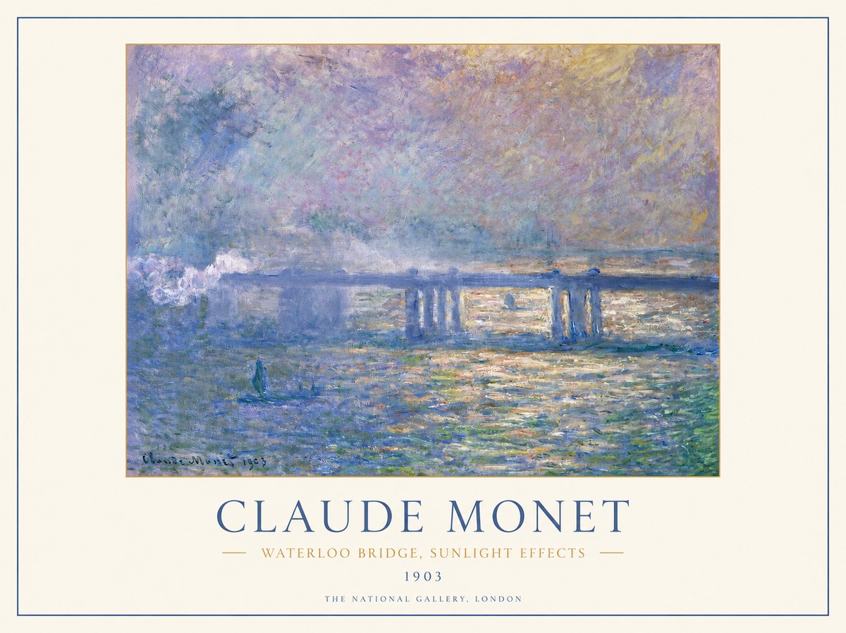 Monet Waterloo Bridge, Sunlight Effects No1 - Poster