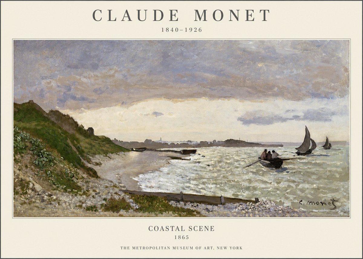 Monet Coastal Scene No1 - Poster
