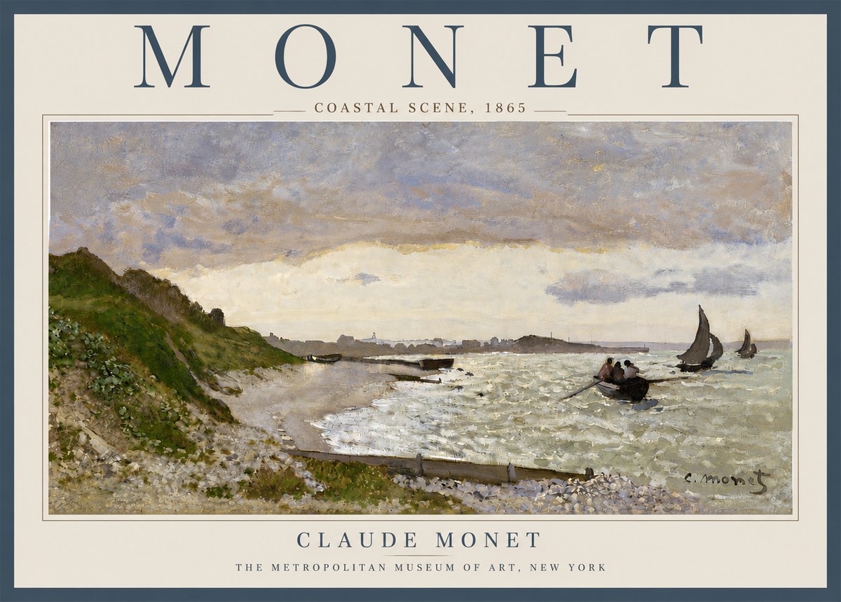 Monet Coastal Scene No5 - Poster