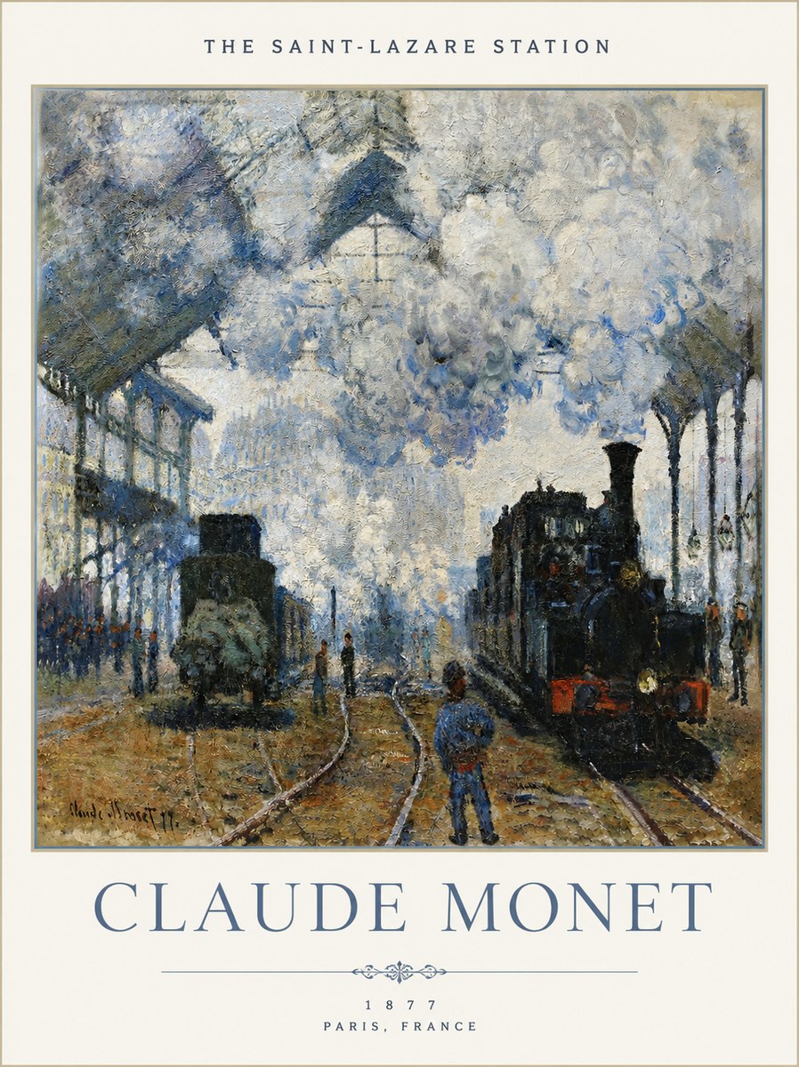 Monet The Saint-lazare Station No4 - Poster