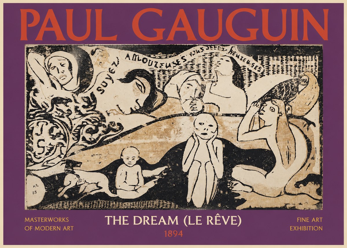 Paul Gauguin The Dream (Le Rêve) No2 - Poster