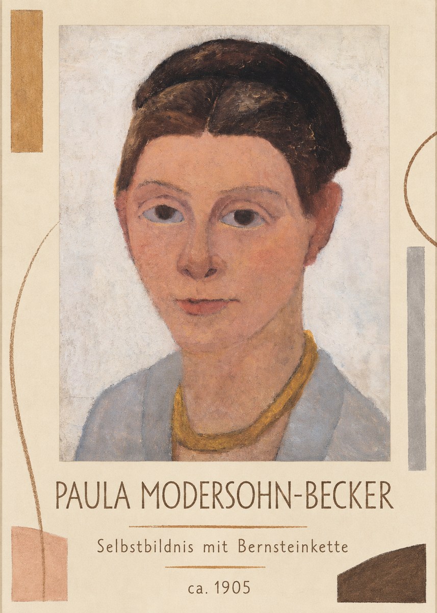 Paula Modersohn-Becker Selbstbildnis Mit Bernsteinkette No1 - Poster