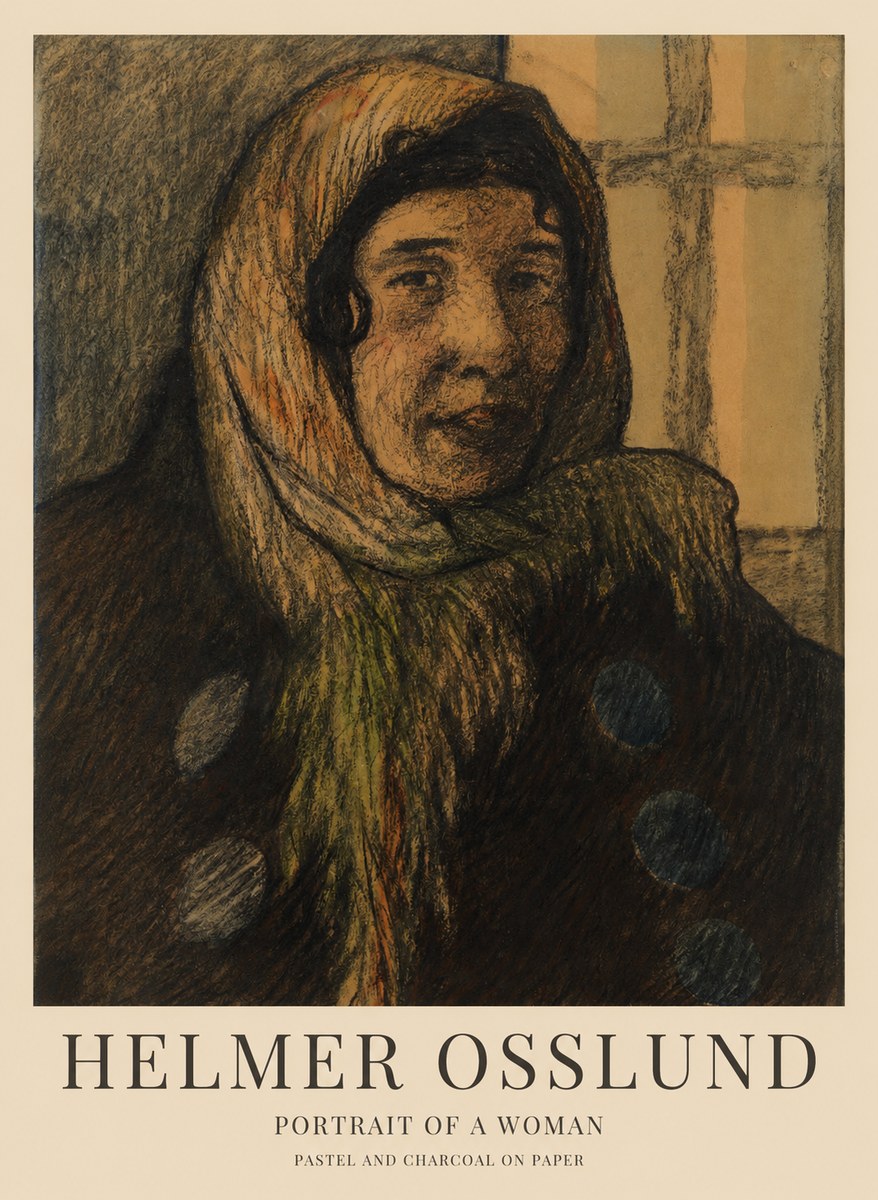 Helmer Osslund Portrait of a Woman No1 - Poster