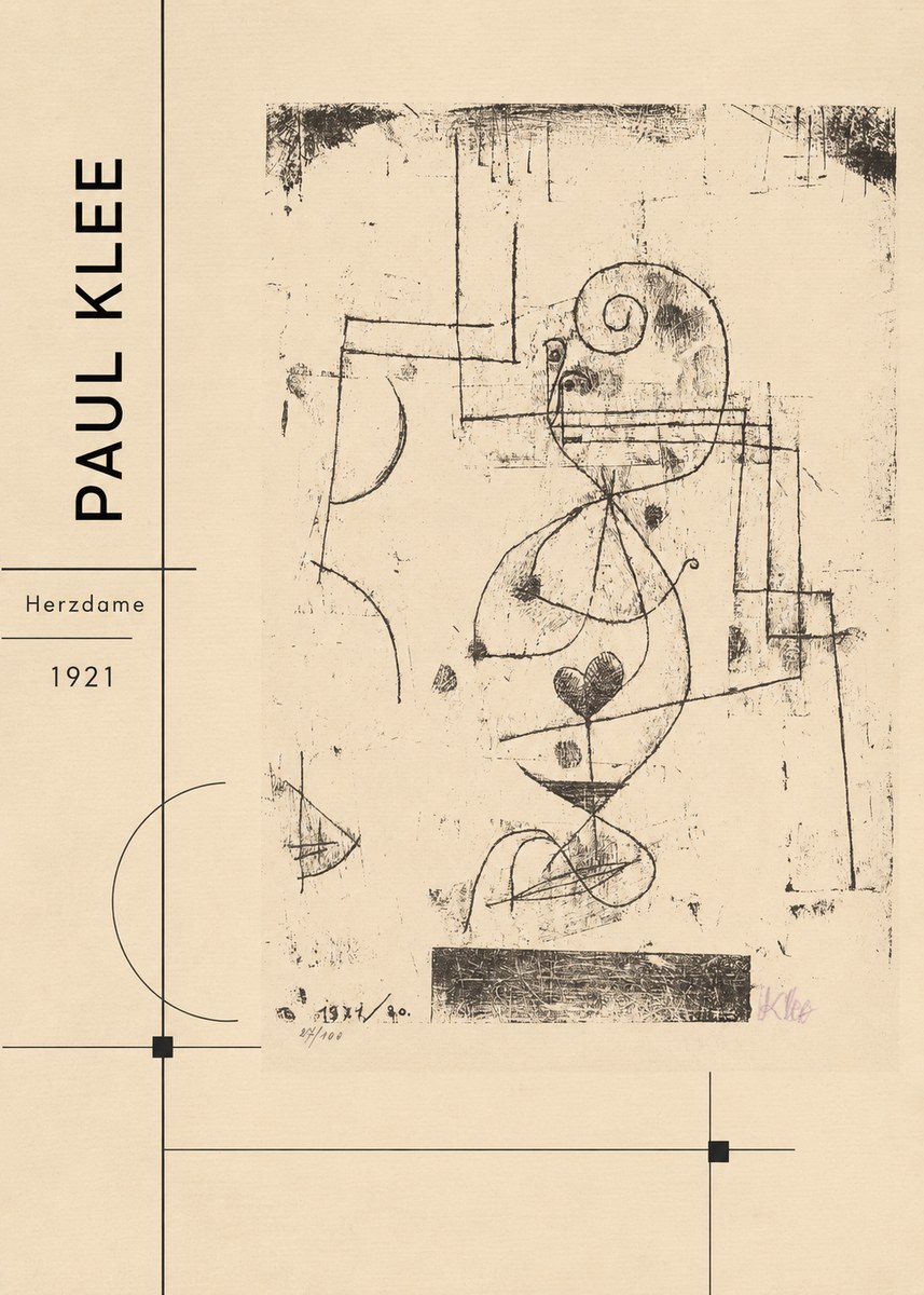 Paul Klee Herzdame No2 - Poster