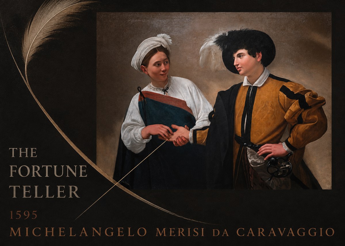 Michelangelo Merisi da Caravaggio The Fortune Teller II No6 - Poster