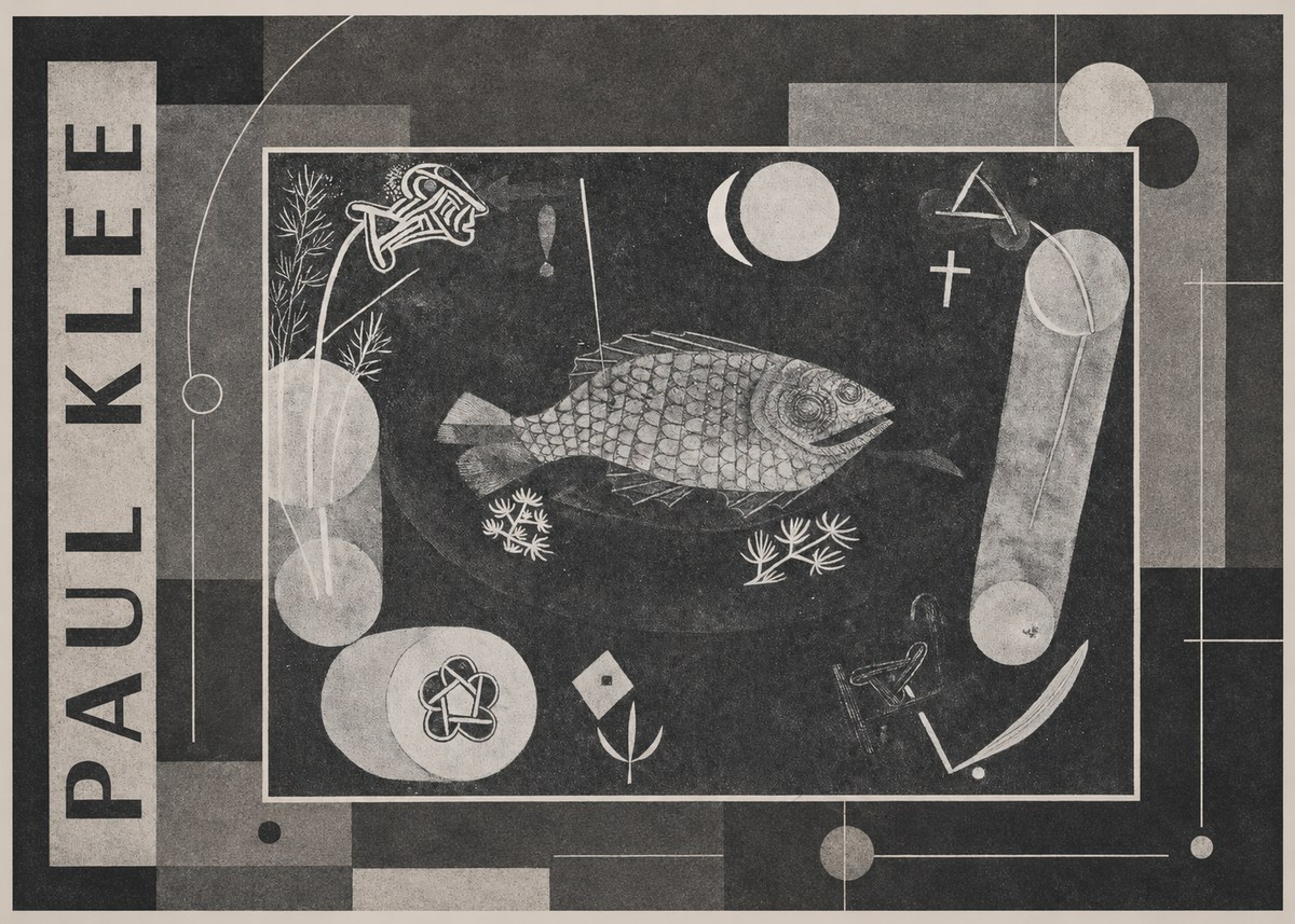 Paul Klee Abstract Fish No4 - Poster