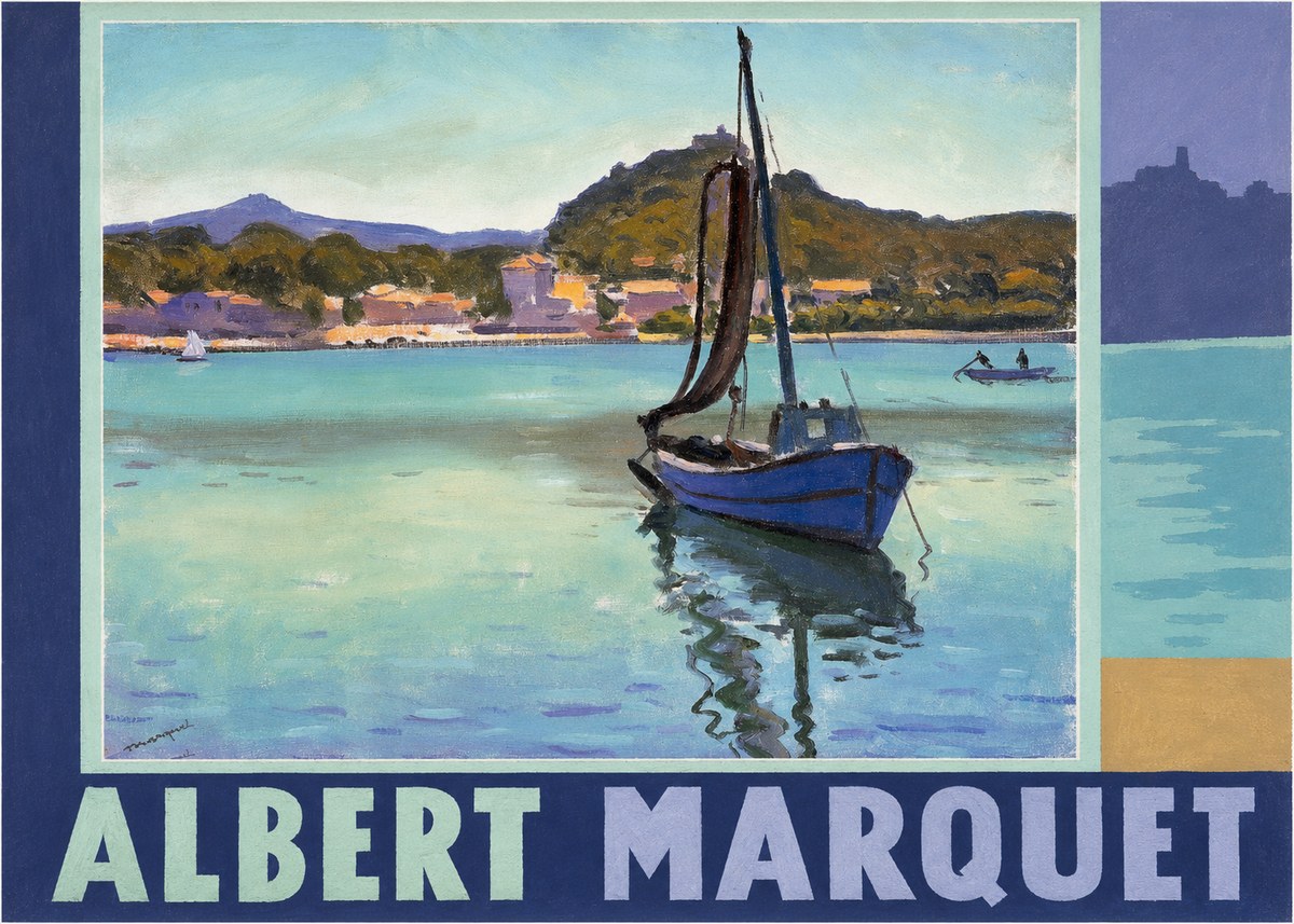 Albert Marquet Blue Boat in the Harbor No4 - Poster