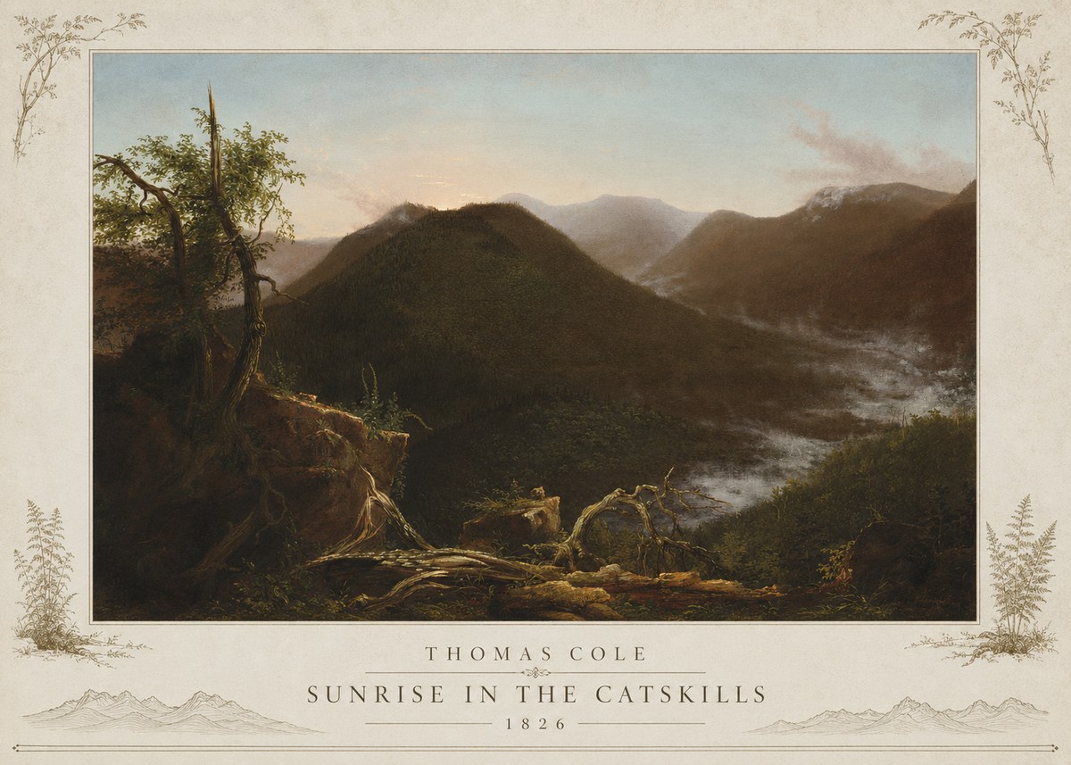 Thomas Cole Sunrise in the Catskills I No5 - Poster