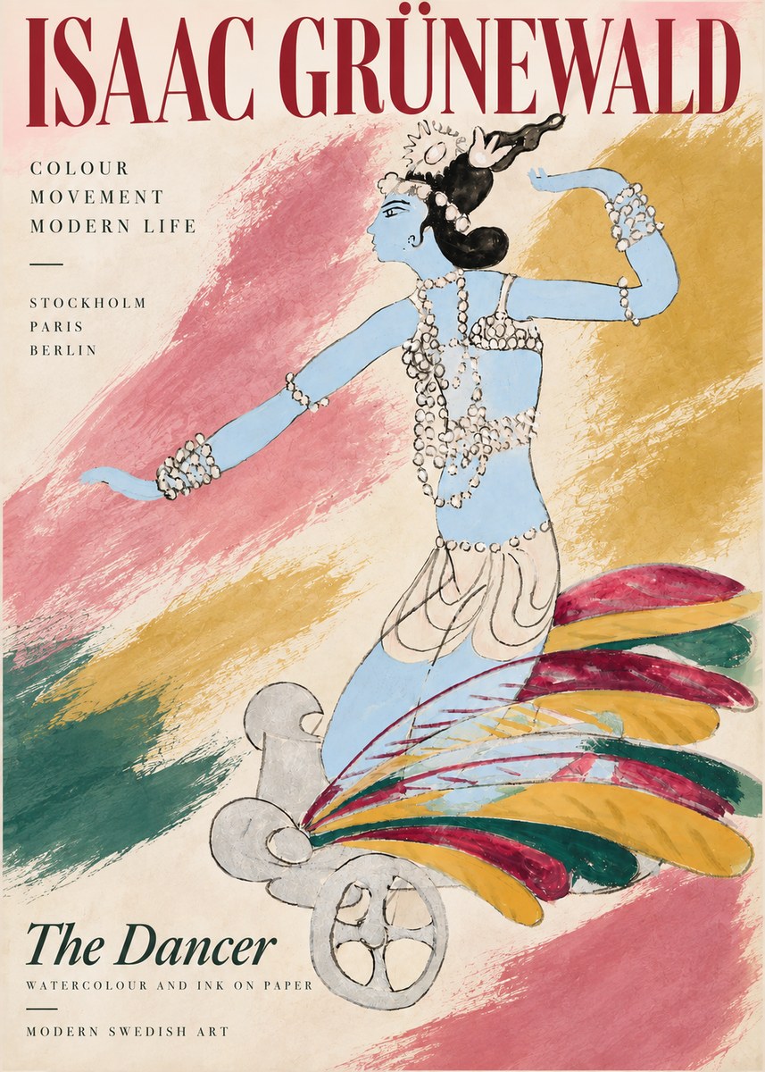 Isaac Grünewald Dancer on a Chariot No4 - Poster