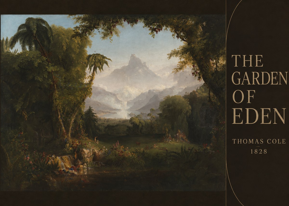 Thomas Cole The Garden of Eden I No4 - Poster