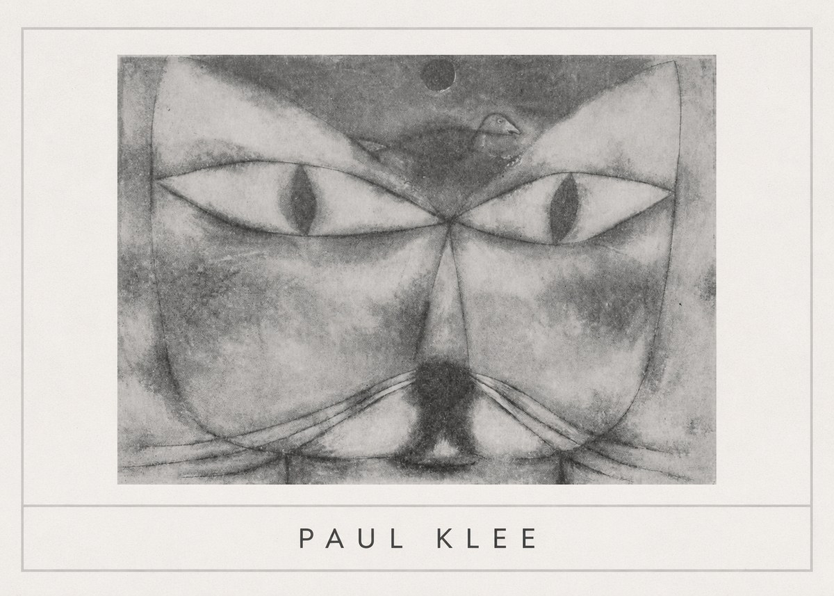 Paul Klee Cat and Bird No5 - Poster