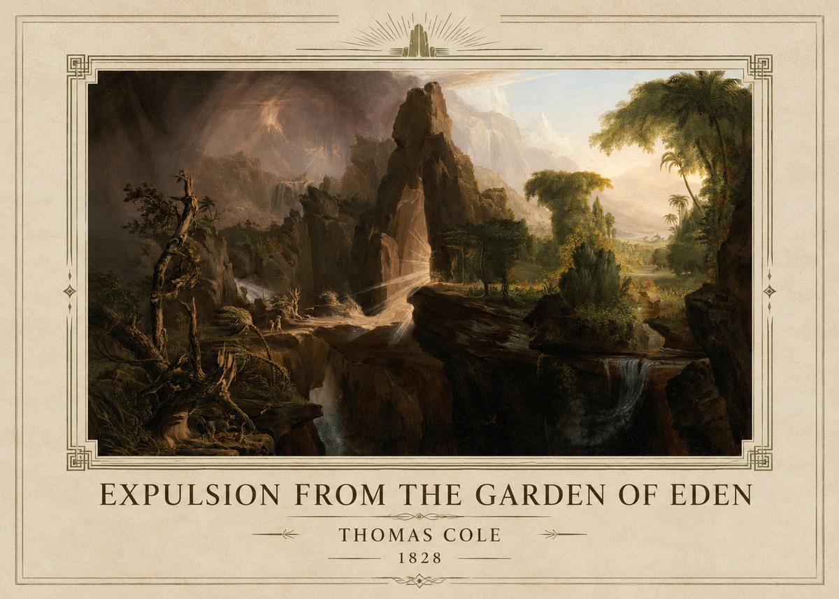 Thomas Cole Expulsion from the Garden of Eden I No1 - Poster