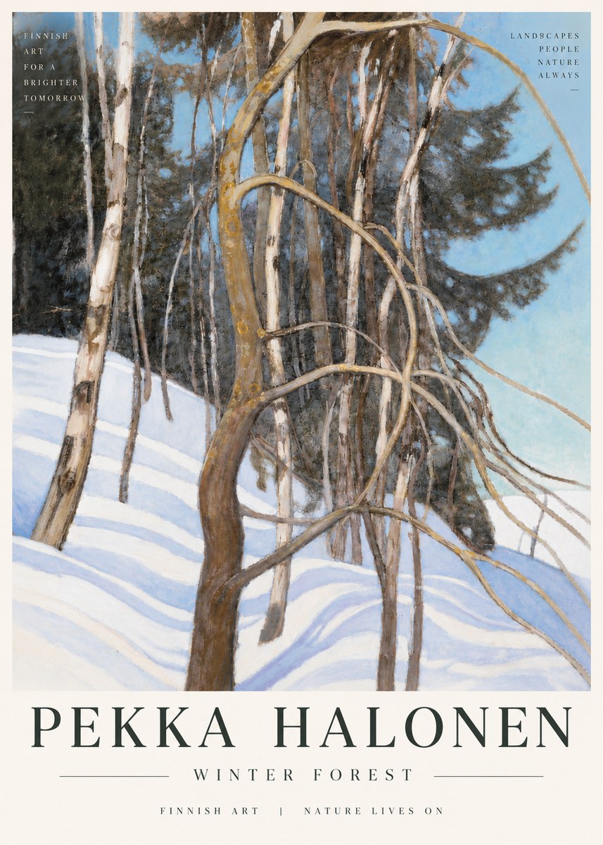 Pekka Halonen Winter Forest III No6 - Poster