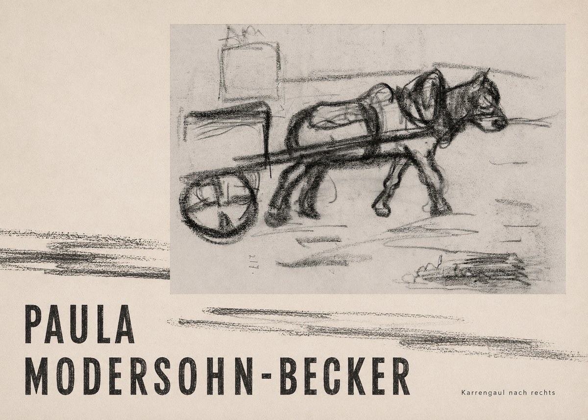 Paula Modersohn-Becker Karrengaul Nach Rechts No4 - Poster