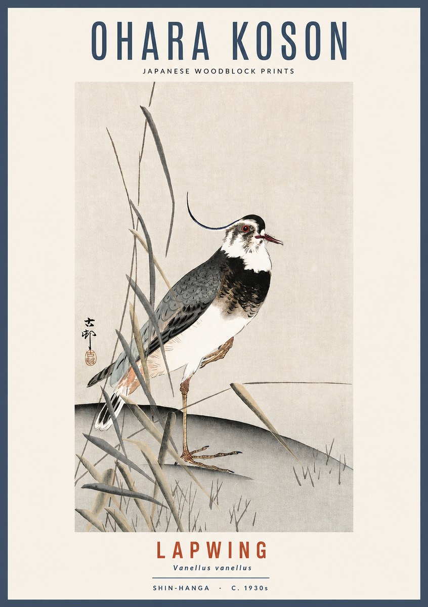 Ohara Koson Lapwing No2 - Poster