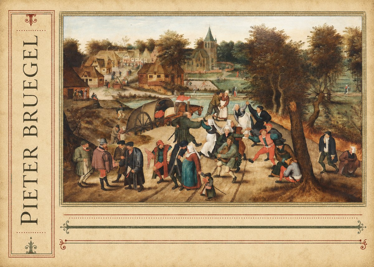 Pieter Bruegel The Peasant Dance I No2 - Poster