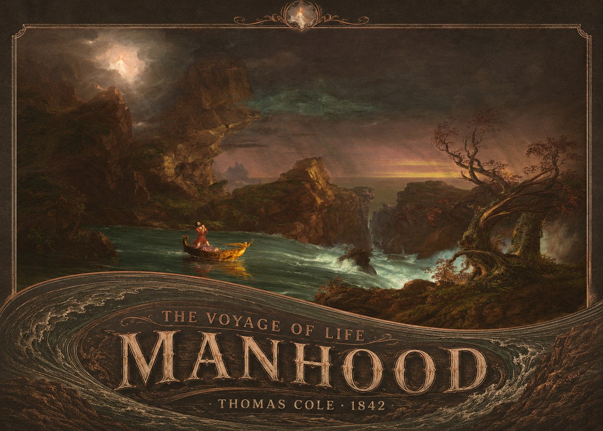Thomas Cole The Voyage of Life: Manhood I No5 - Poster