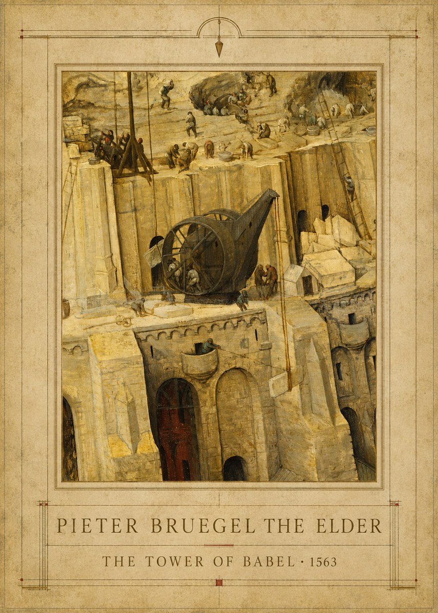 Pieter Bruegel The Tower of Babel VII No4 - Poster