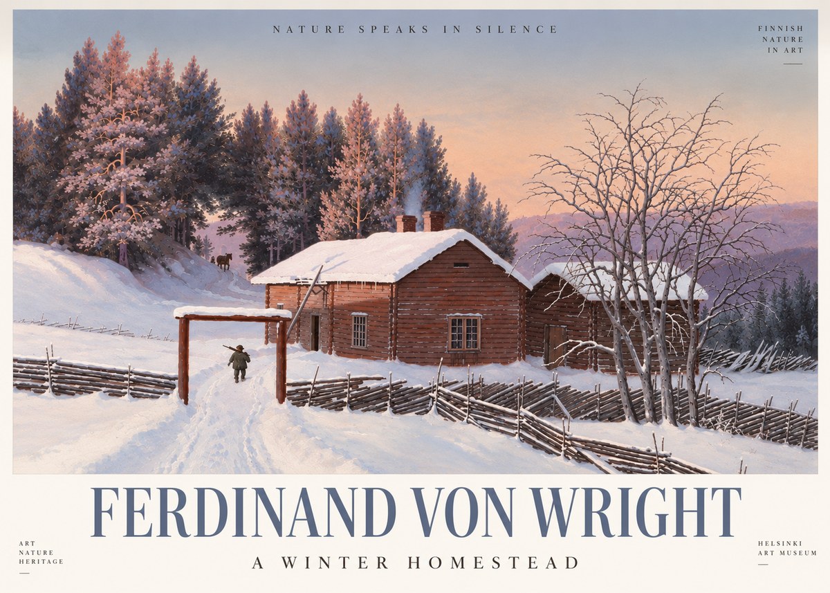 Ferdinand von Wright Winter at the Forest Edge No4 - Poster